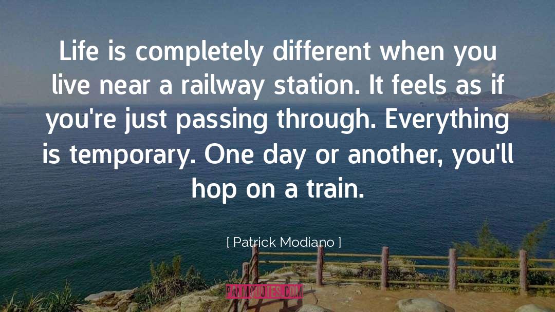 Railway quotes by Patrick Modiano