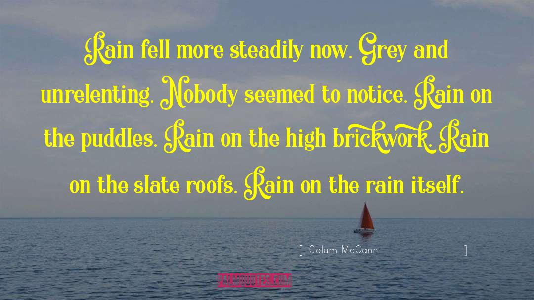 Rain After Hot Weather quotes by Colum McCann