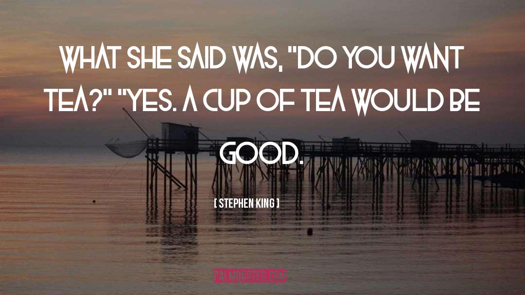 Rain And Cup Of Tea quotes by Stephen King
