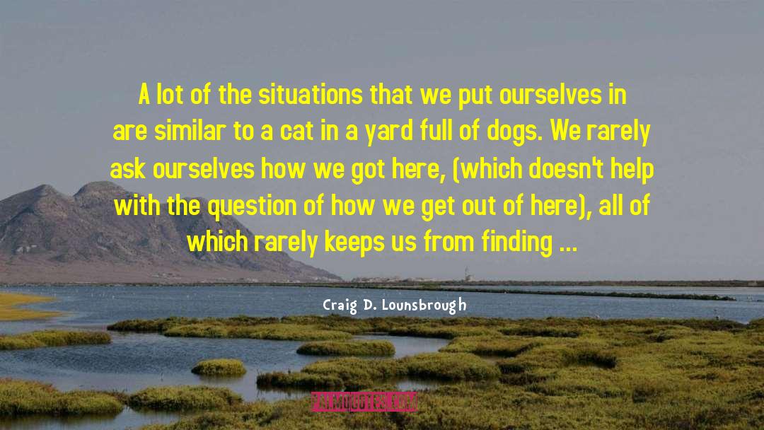 Raining Cats And Dogs Full quotes by Craig D. Lounsbrough