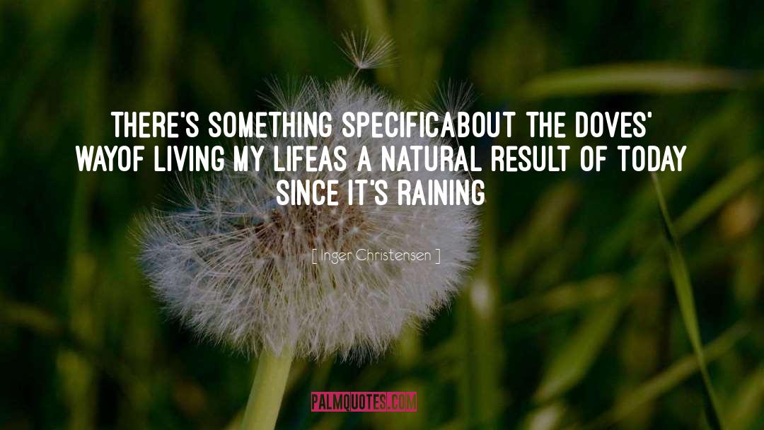 Raining quotes by Inger Christensen