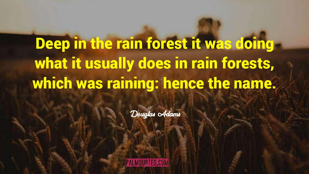 Raining quotes by Douglas Adams