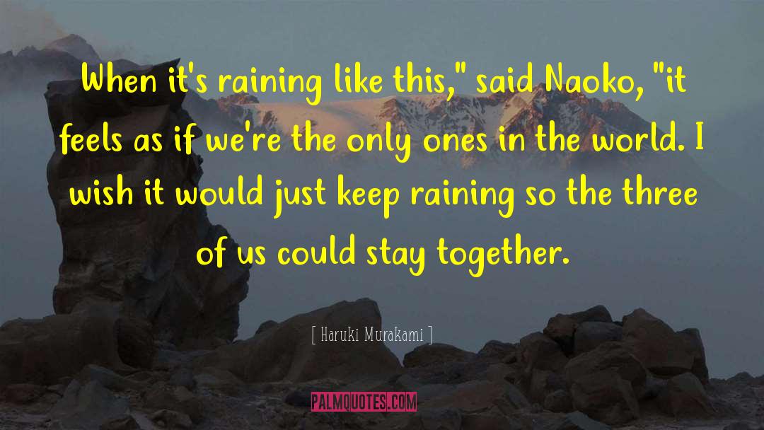 Raining quotes by Haruki Murakami