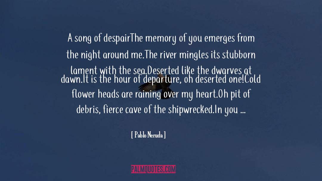 Raining quotes by Pablo Neruda