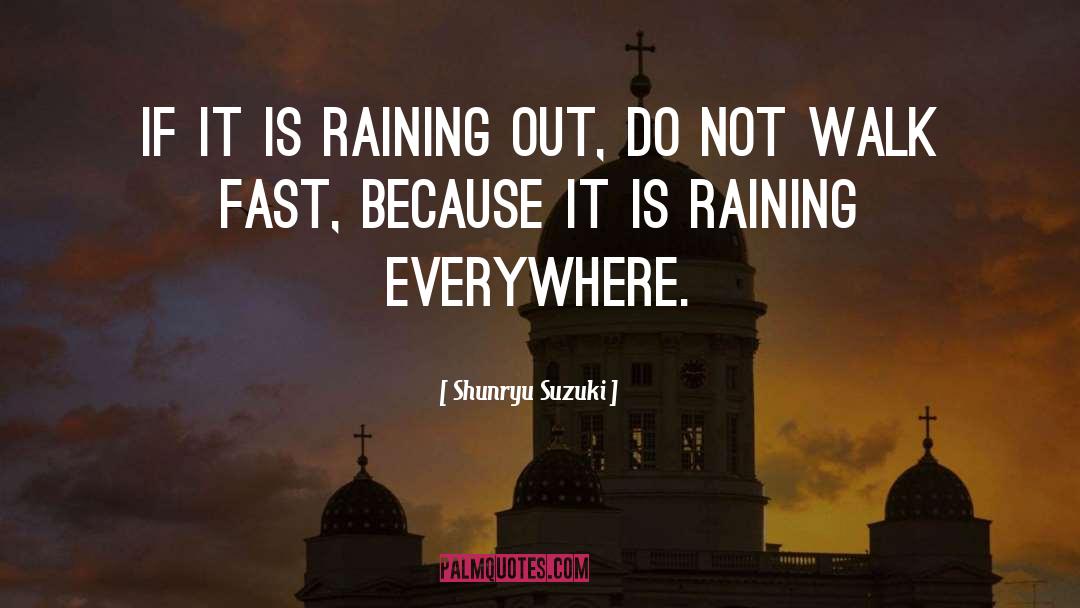 Raining quotes by Shunryu Suzuki