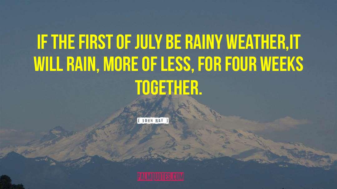 Rainy Weather quotes by John Ray