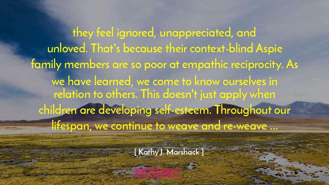 Raise Self Esteem quotes by Kathy J. Marshack