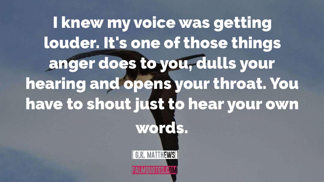 Raise Your Voice quotes by G.R. Matthews