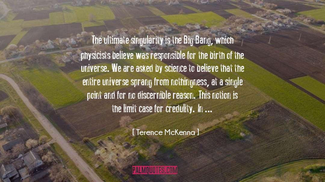 Rajesh Big Bang quotes by Terence McKenna