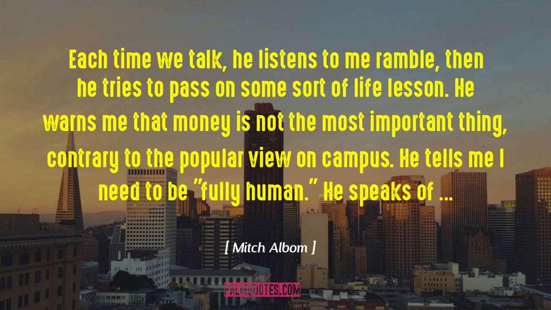 Ramble quotes by Mitch Albom