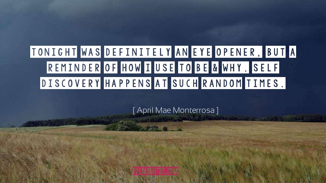 Random Events quotes by April Mae Monterrosa