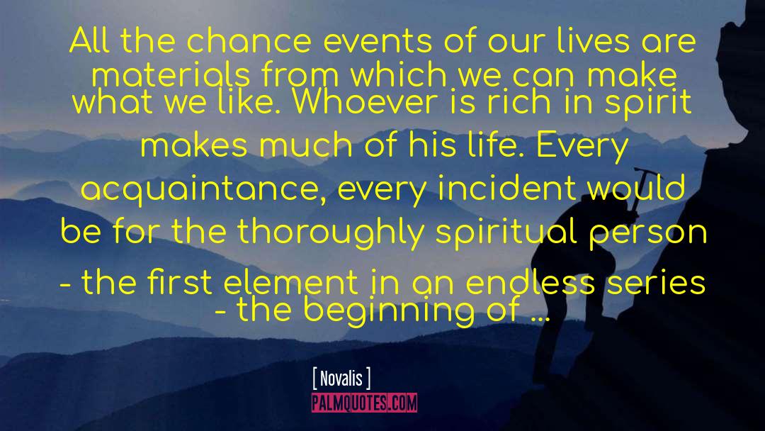 Random Events quotes by Novalis