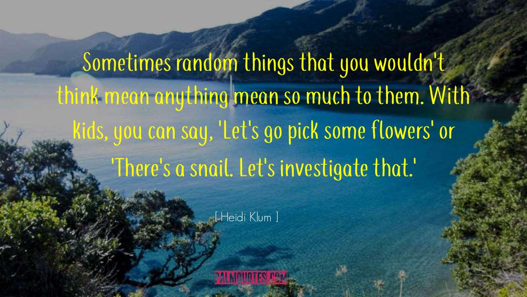Random Things quotes by Heidi Klum