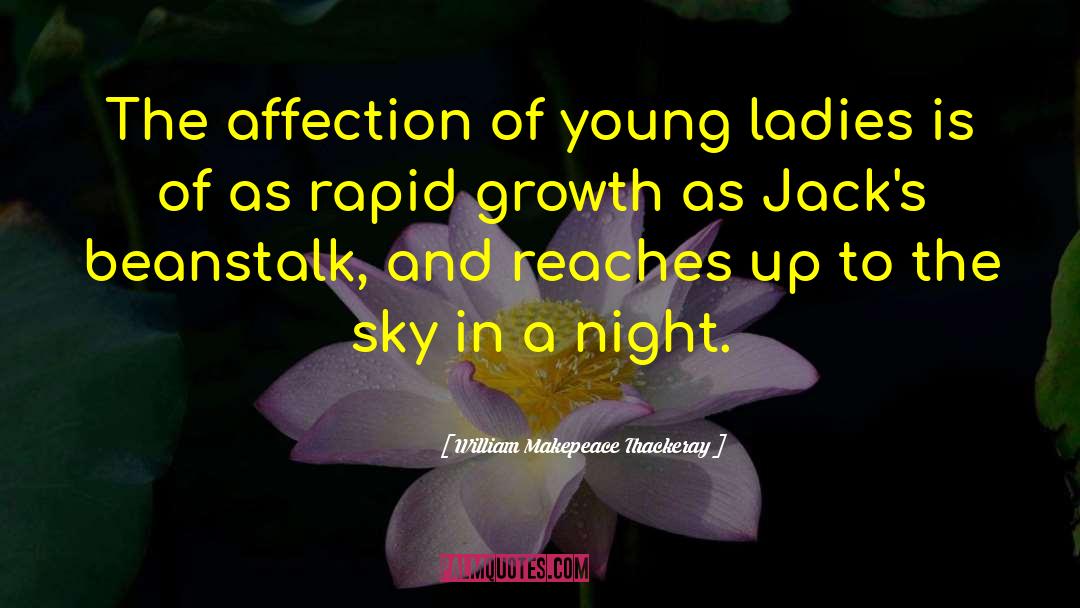 Rapid Growth quotes by William Makepeace Thackeray