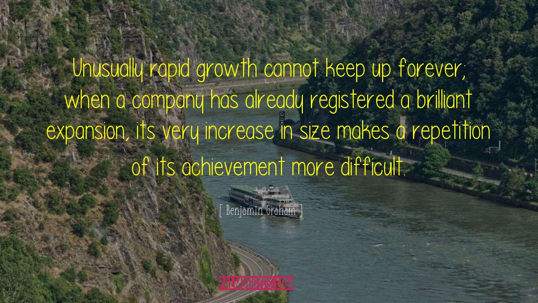 Rapid Growth quotes by Benjamin Graham