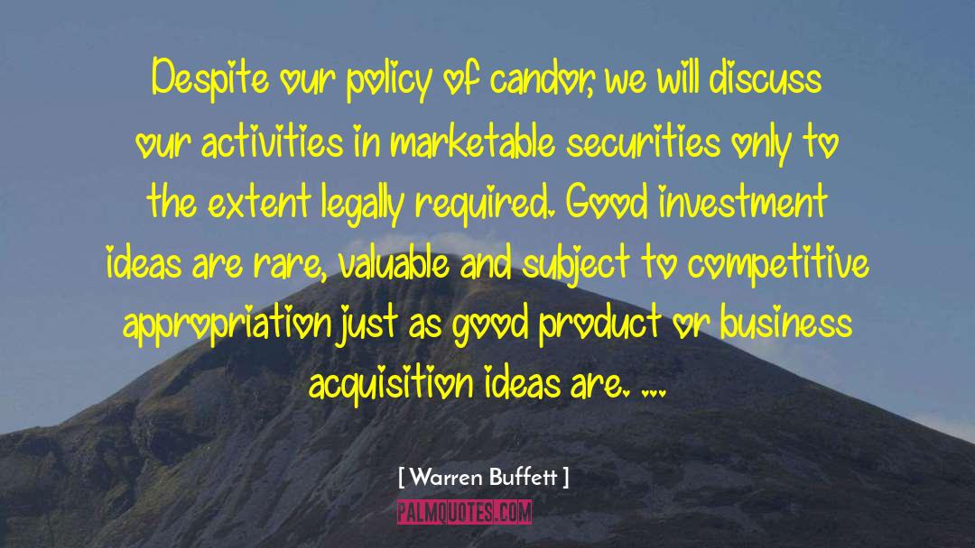 Rare Events quotes by Warren Buffett