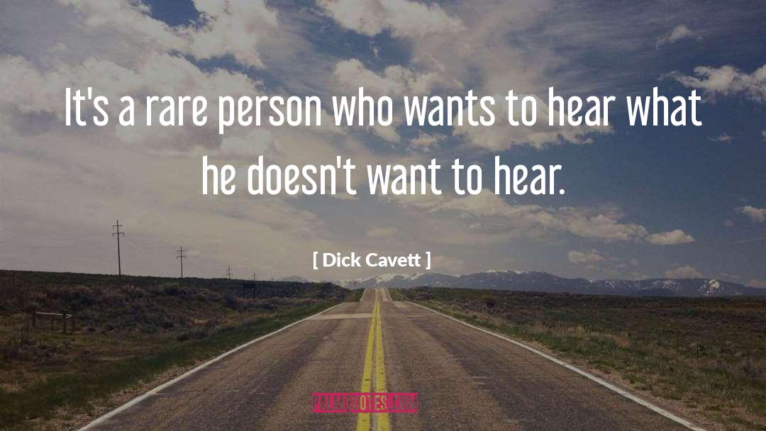 Rare Person quotes by Dick Cavett