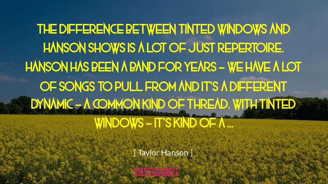 Rasant Thread quotes by Taylor Hanson