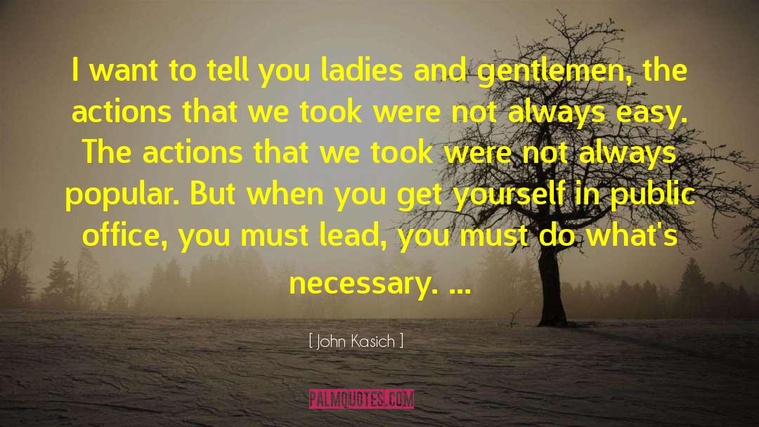 Rash Actions quotes by John Kasich