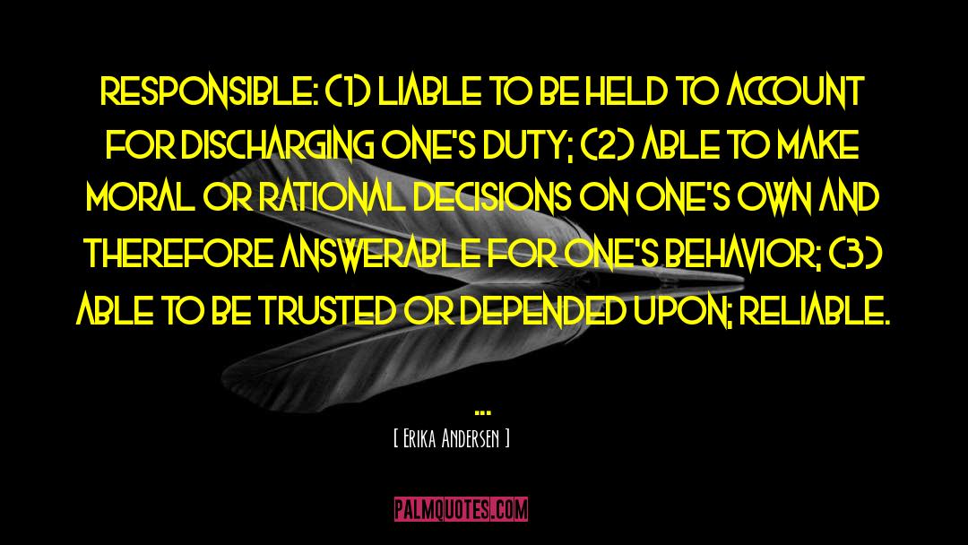 Rational Decisions quotes by Erika Andersen