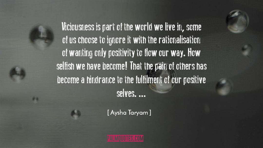 Rationalisation quotes by Aysha Taryam