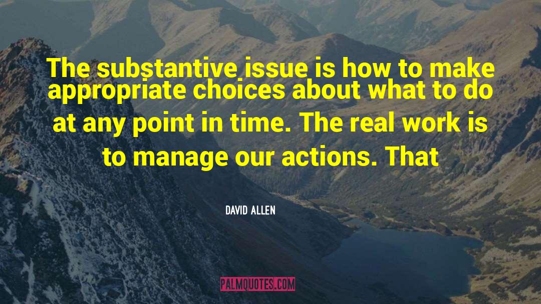 Rationalite Substantive quotes by David Allen