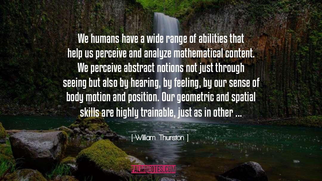 Rationament Abstract quotes by William Thurston
