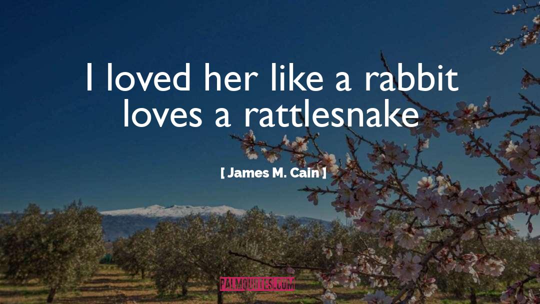 Rattlesnake quotes by James M. Cain