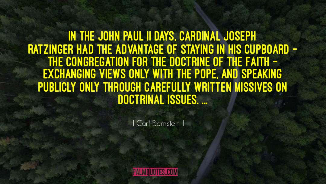 Ratzinger quotes by Carl Bernstein