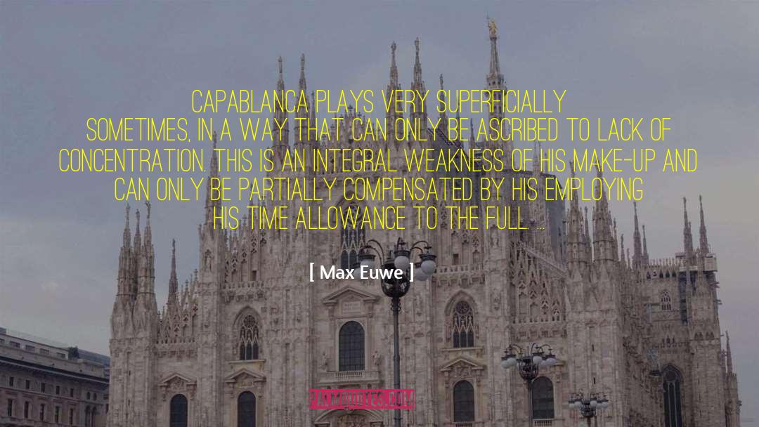 Raul Capablanca quotes by Max Euwe