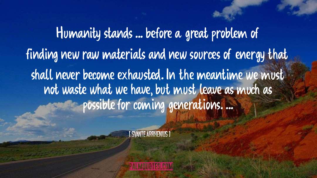 Raw Materials quotes by Svante Arrhenius