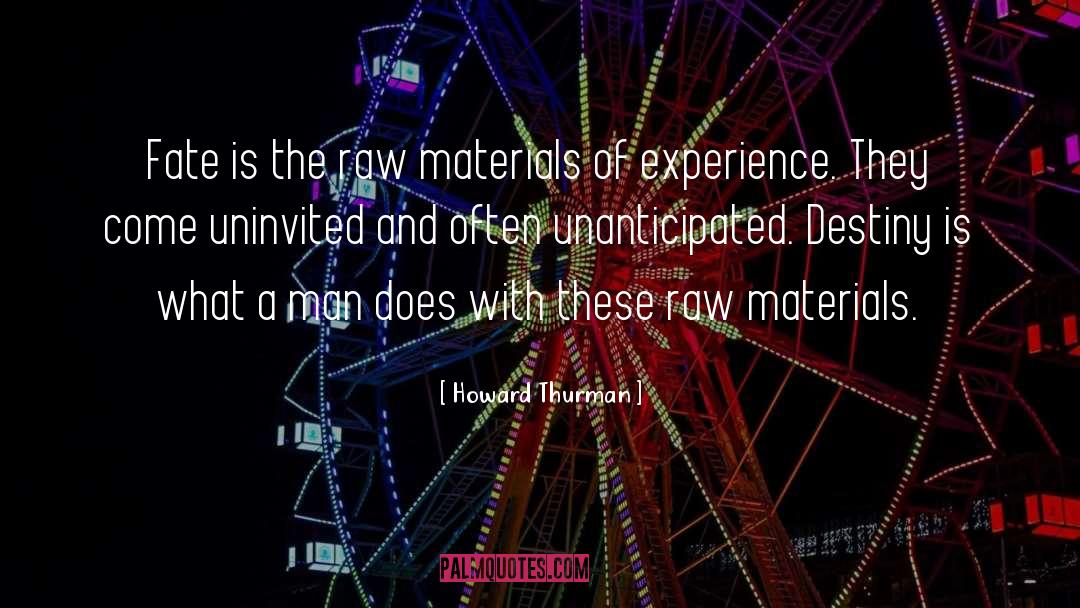 Raw Materials quotes by Howard Thurman