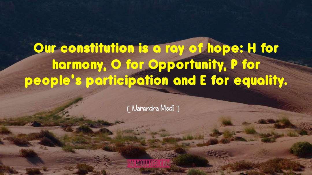 Ray Of Hope quotes by Narendra Modi