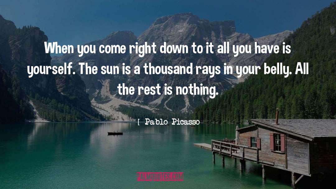 Rays quotes by Pablo Picasso