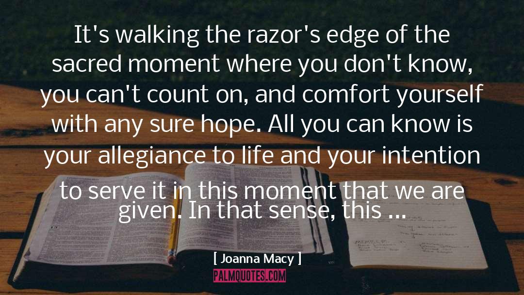 Razors quotes by Joanna Macy