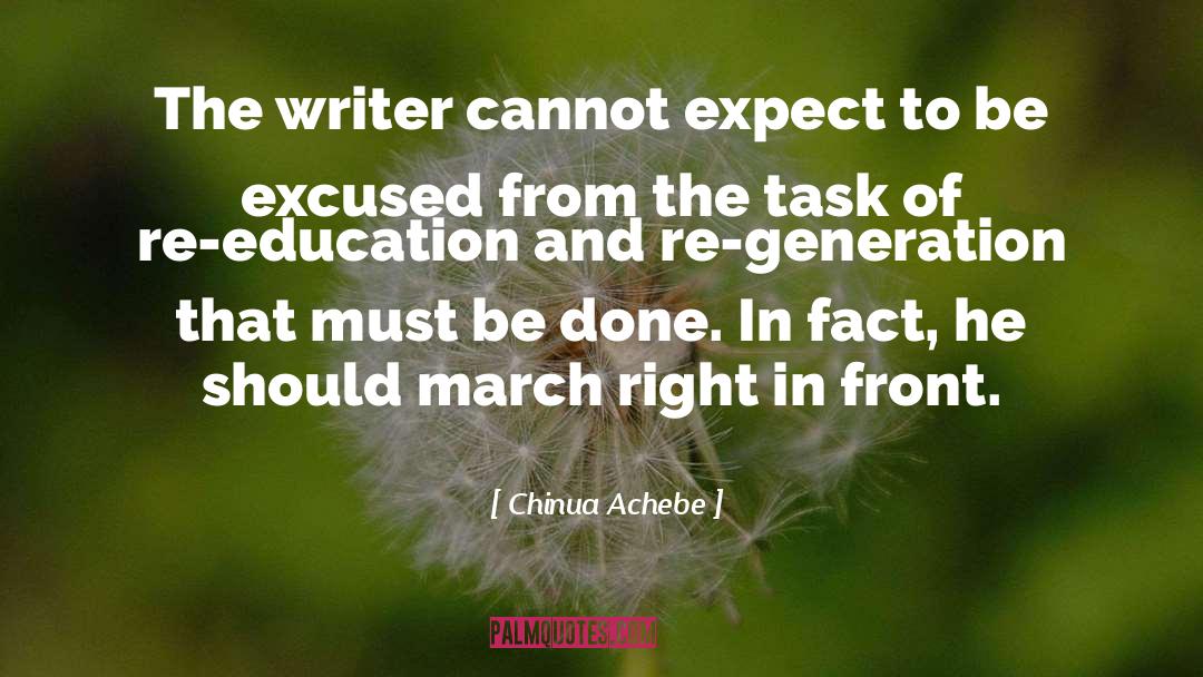 Re Education Center quotes by Chinua Achebe