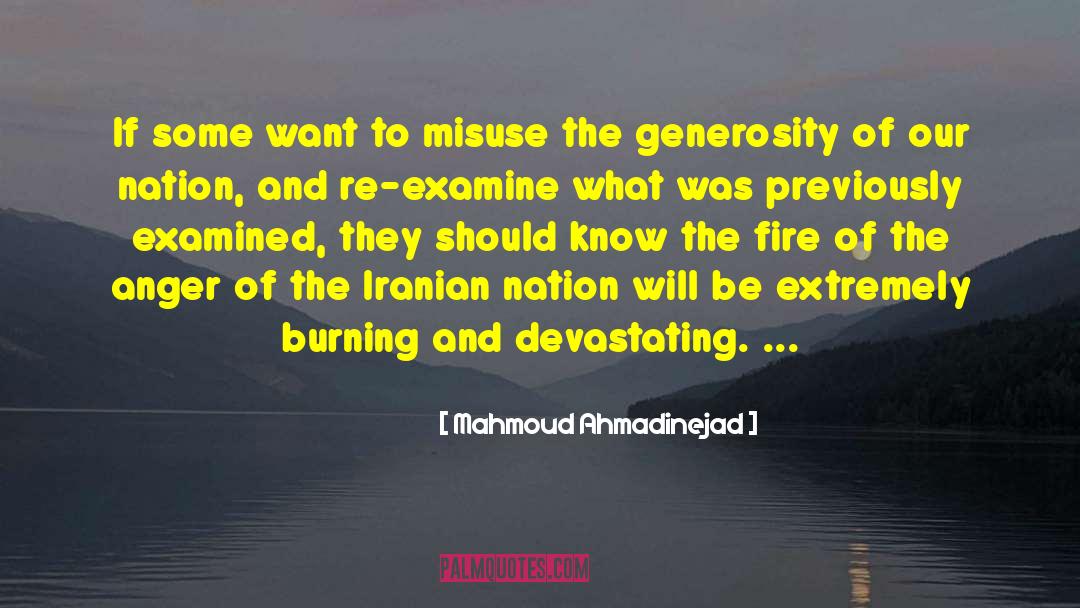 Re Examine quotes by Mahmoud Ahmadinejad