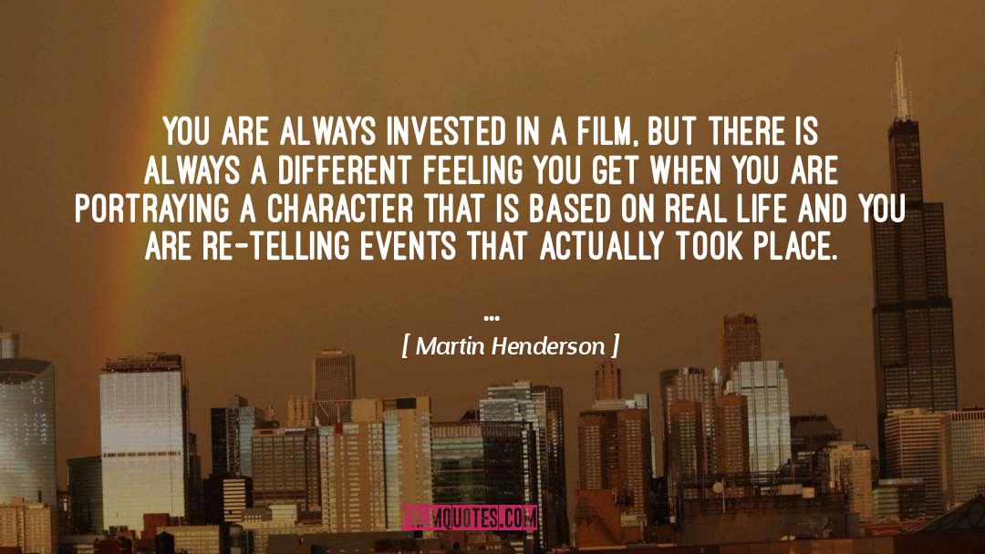 Re Telling quotes by Martin Henderson