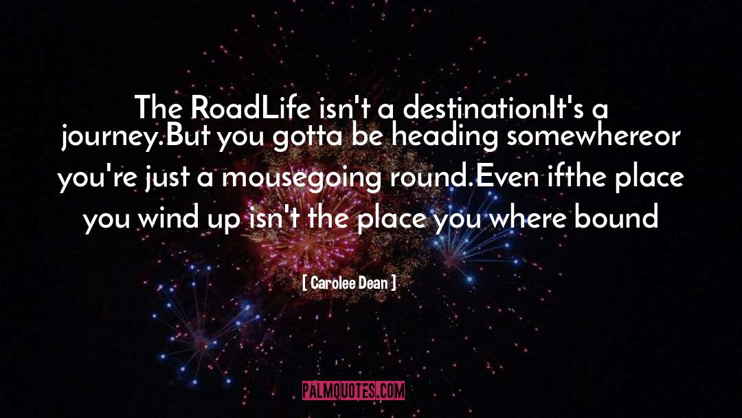 Reach A Destination quotes by Carolee Dean