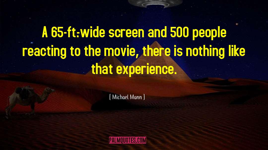 Reacting quotes by Michael Mann