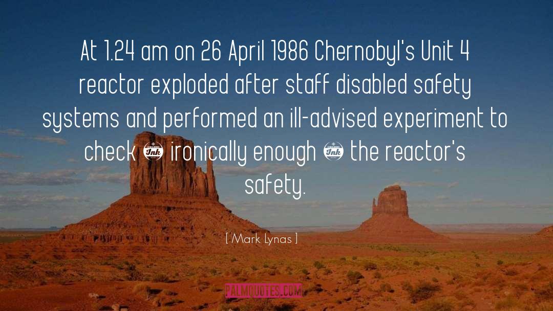 Reactor quotes by Mark Lynas