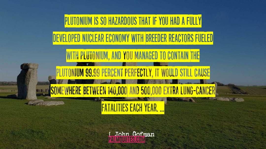 Reactors quotes by John Gofman