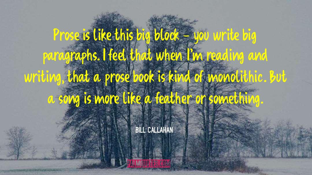 Reading And Writing quotes by Bill Callahan