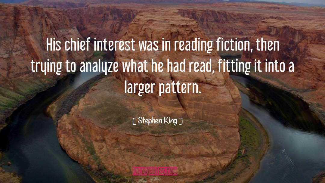 Reading Fiction quotes by Stephen King