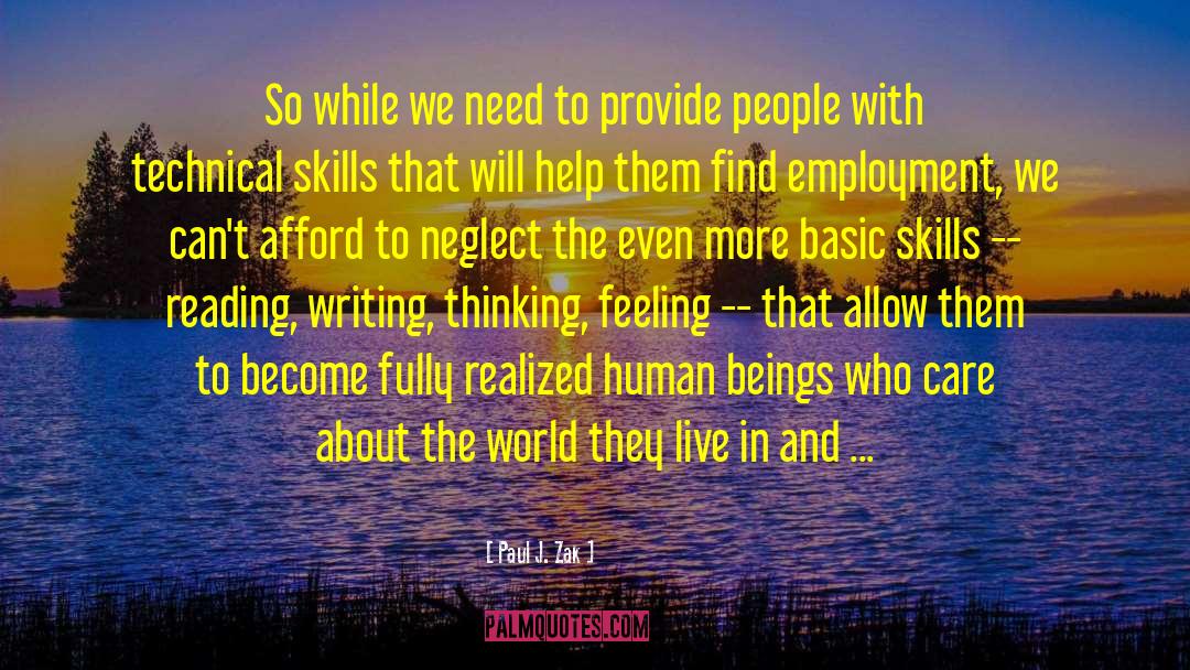 Reading Lists quotes by Paul J. Zak