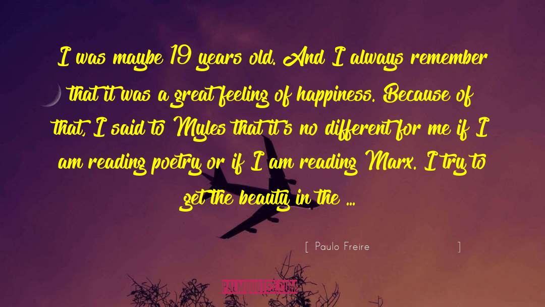 Reading Poetry quotes by Paulo Freire