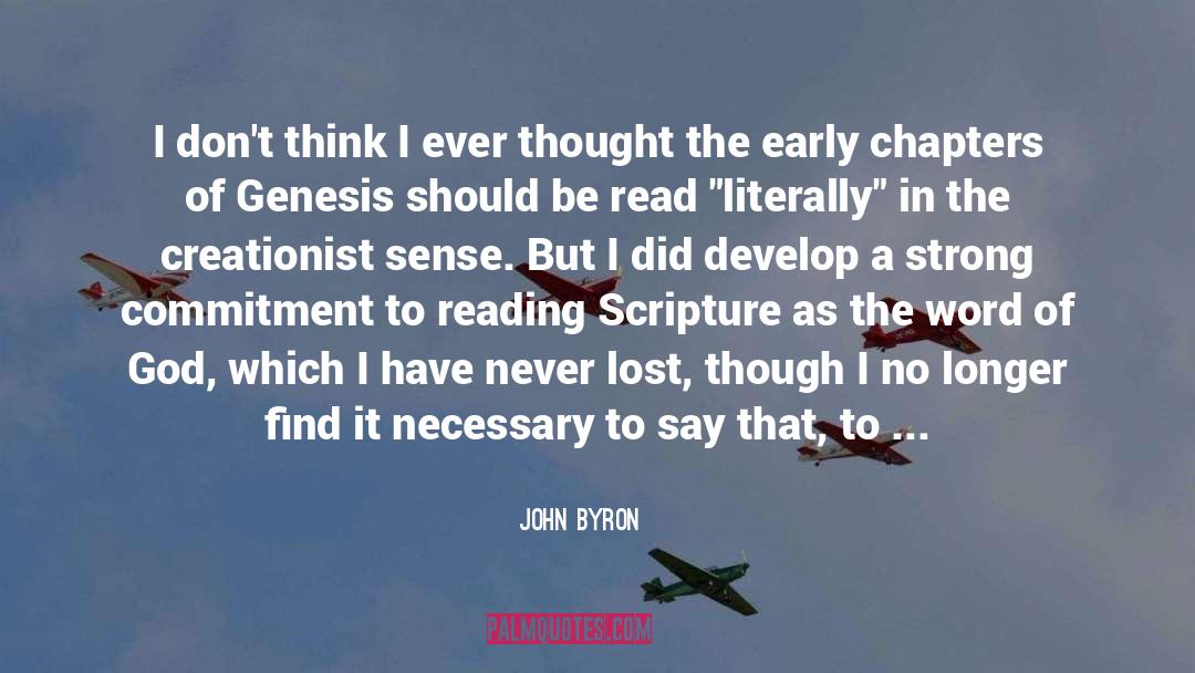 Reading Scripture quotes by John Byron