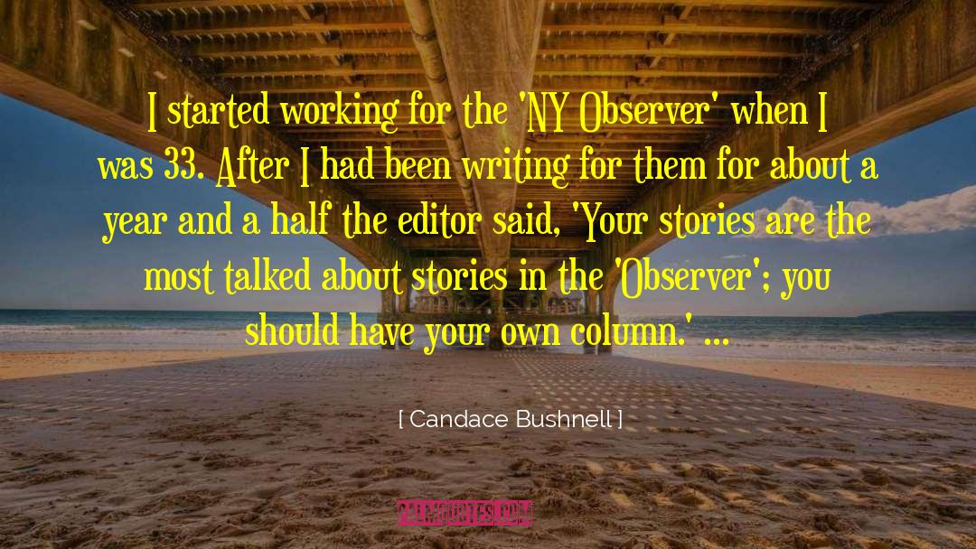 Reading Stories quotes by Candace Bushnell