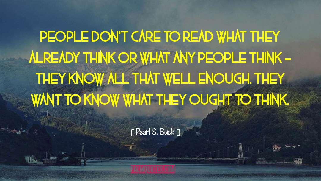 Reading Thinking quotes by Pearl S. Buck