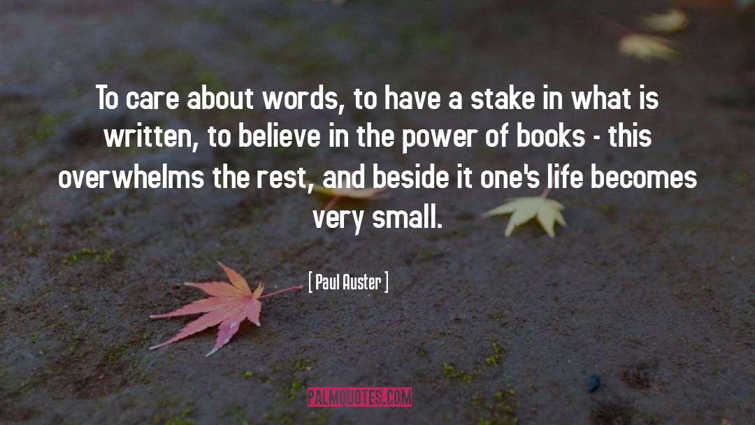 Reading Words quotes by Paul Auster